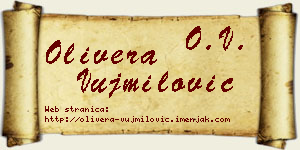 Olivera Vujmilović vizit kartica
